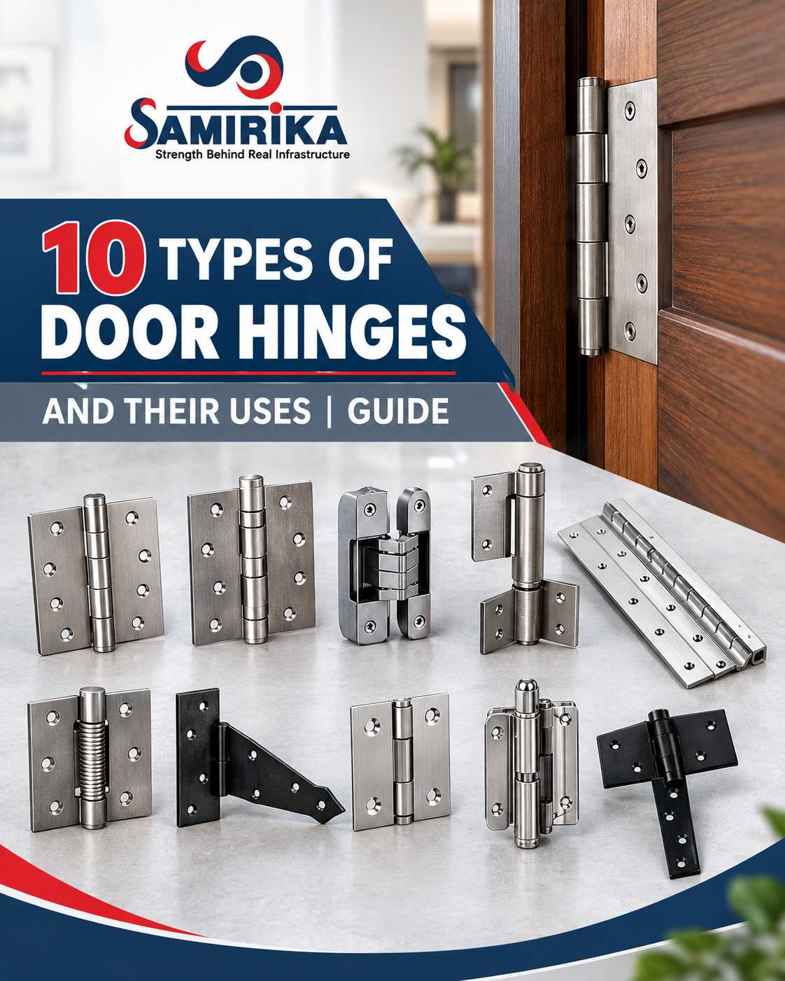 10 Types of Door Hinges and Their Uses Guide